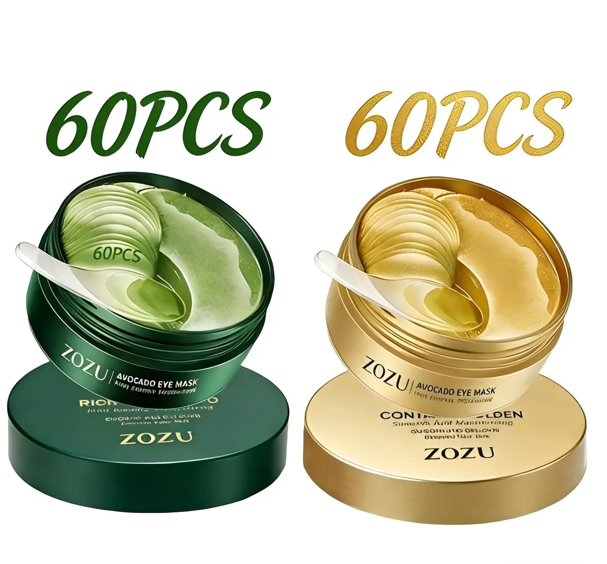 Avocado & Gold Moisturizing Eye bag Mask,60pcs/set Under Eye Mask, Eye Care Product for Dark Eye Bags, Skin Care Gift Moisturizer Hydrating Comfort, Alternate Day and Night Use Eye Mask – Reduces Periocular Fine Lines & Eye Bag Care