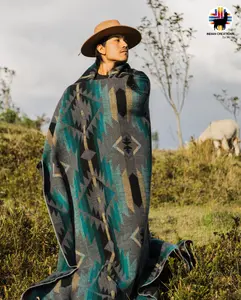 Indian Creations Gray Cloudy Sky Alpaca Blanket - Soft Textured Design 80% Alpaca 20% Acrylic Handmade Queen Size 74x94 Inches Warm Cozy Blanket for Home & Outdoor Use