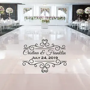 Dance Floor Personalized Wedding Decals VWAQ - CS80 Dance Floor Personalized Wedding Decals VWAQ - CS80