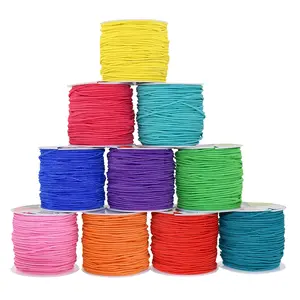 Mandala Crafts 2mm Elastic Cord Stretchy String for Bracelets, Necklaces, Jewelry Making, Beading, Masks