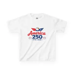 Independence Day T-Shirt America 250 Patriotic Youth Tee
