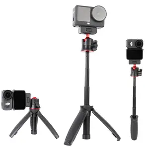 Pellking Quick-Release Extendable Tripod for DJI Osmo Nano & Action 6-13" Lightweight 4-Section Selfie Stick Tripod with Button Lock, 360° Ball Head & Anti-Slip Base for Vlogging/Content Creation