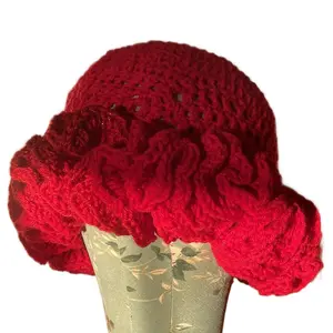 Crochet Ruffle Hat
