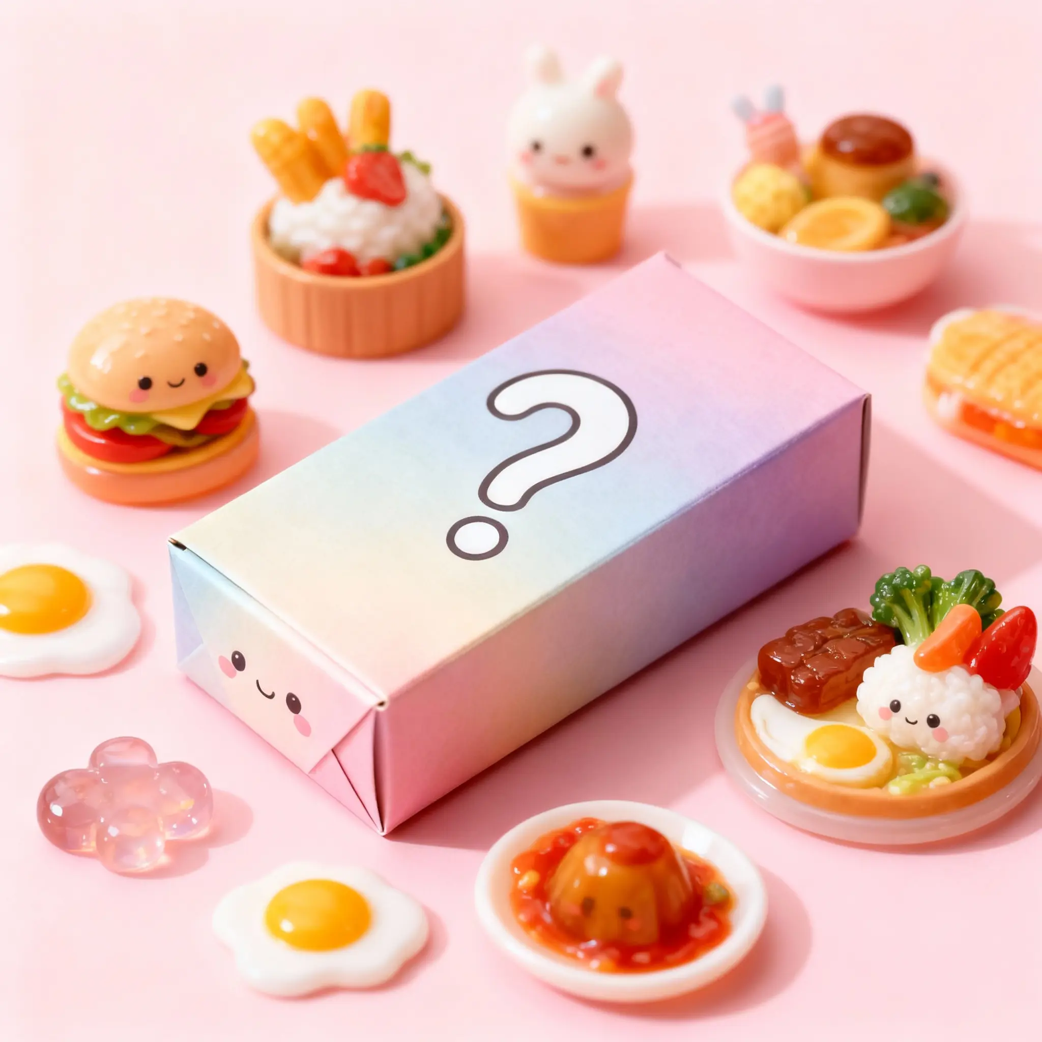 DIY Resin Ornament Blind Box - Eco-Friendly DIY Kits, Random Surprise Set, Miniature Food-Shaped Home Decor Statues, Holiday Gift, Food Shapes, Miniature Size