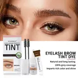 ICONSIGN 7ml Coffee-Infused Brows/Lashes Tinting Dye Kit - Normal Formula, 4-Week Long-Lasting, Beginner-Safe Home DIY Makeup Set, Black & Cream Colors, 24-Month Shelf Life, Contains Neither Harmful Additives, W/Filter Shaper & Tinting Gel