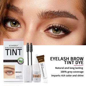 ICONSIGN Lash Color Kit Brown 7ml Instant Eyebrow & Eyelash Color with Natural Ingredients Lasting 4 Weeks DIY Safe Easy for Beginners