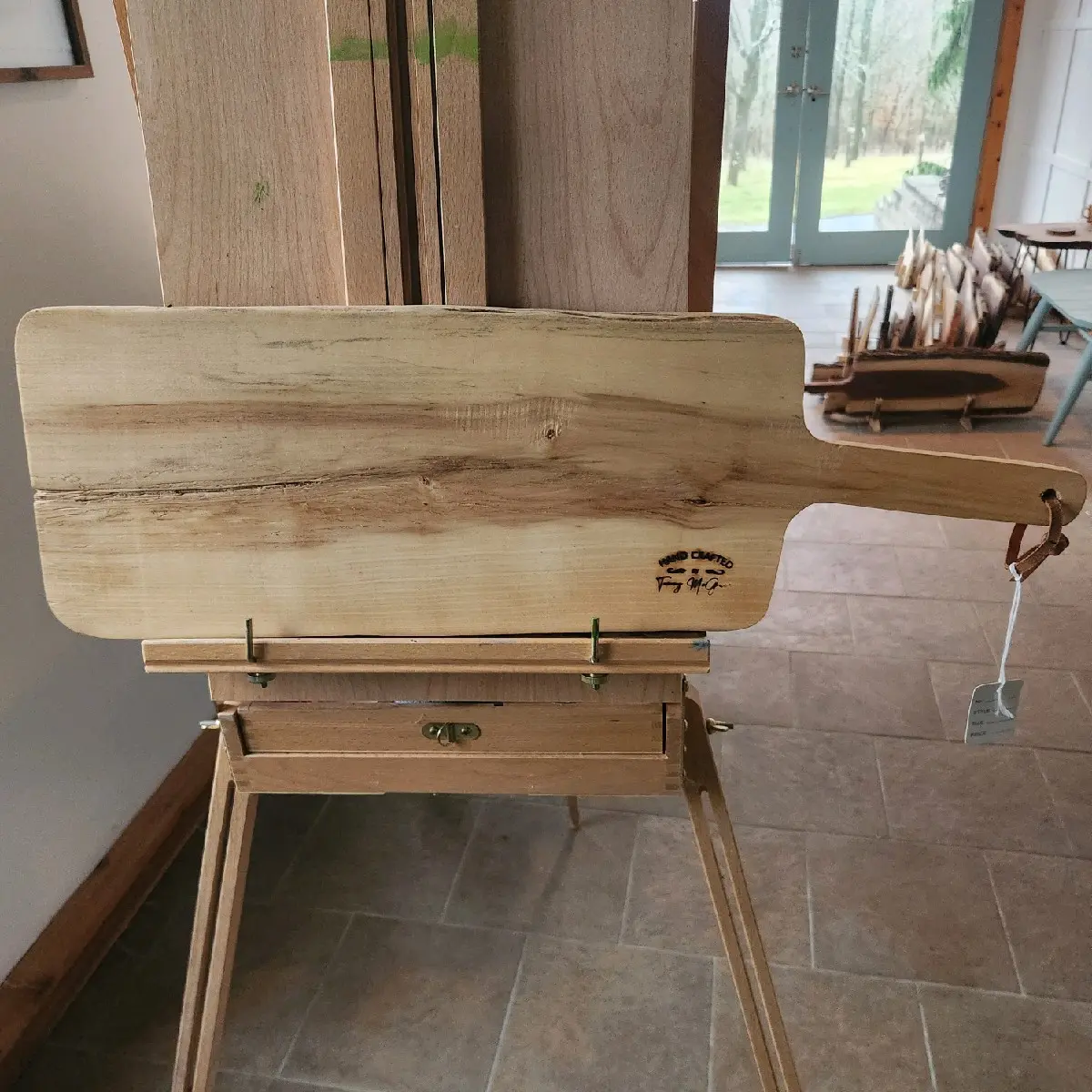 Flame Box Elder long handle Charcuterie Board Chopping