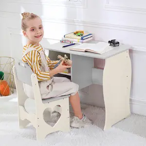 Children’s study desk and chair set, toddler color-coordinated desk, elementary school student writing desk, bedroom, modern, minimalist furniture package.