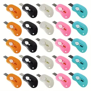 25pcs Mini Retractable Utility Knife Box Cutter Letter Opener