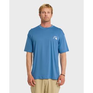 Quiksilver | DNA Logo UPF 50 Short Sleeve Surf Shirt | Men's Stretch Fit Signature Logo | Surf & Swim & Sun Protection