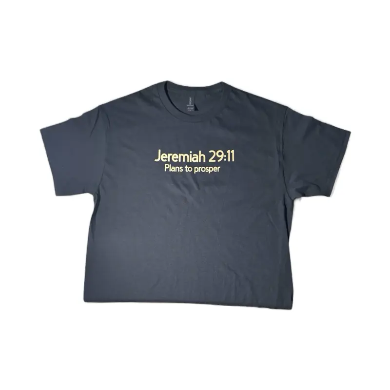Jeremiah 29:11 Plans to Prosper Short Sleeve Unisex Black Tee