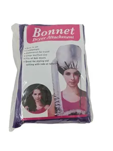 LOCSANITY Bonnet Dryer Attachment Purple - Lightweight & Convenient for Travel - Large Bonnet Size Fits Most Dryers - Ideal for Styling with Rods or Rollers