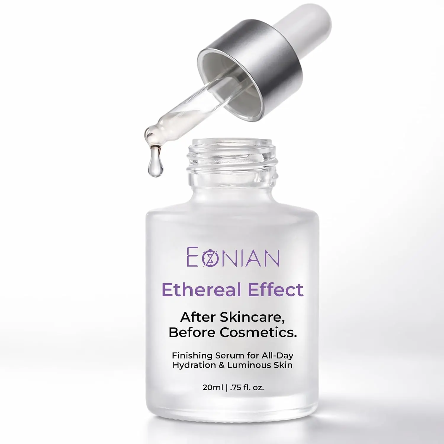 Eonian Ethereal Effect Prebiotic Serum with 5th Gen Microsphere Delivery – Hyaluronic Acid, Squalane & Probiotics for Deep Hydration, Glass Skin Glow, Fine Lines, For All Skin Types, Vegan, Made in USA