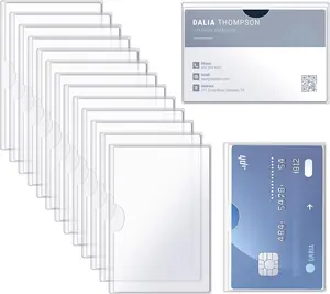 12 Pack  Card Protector, Clear  Card Protector Sleeves  Credit Card Sleeves  Plastic Card Holder Protector Card Protective Cases for   Card