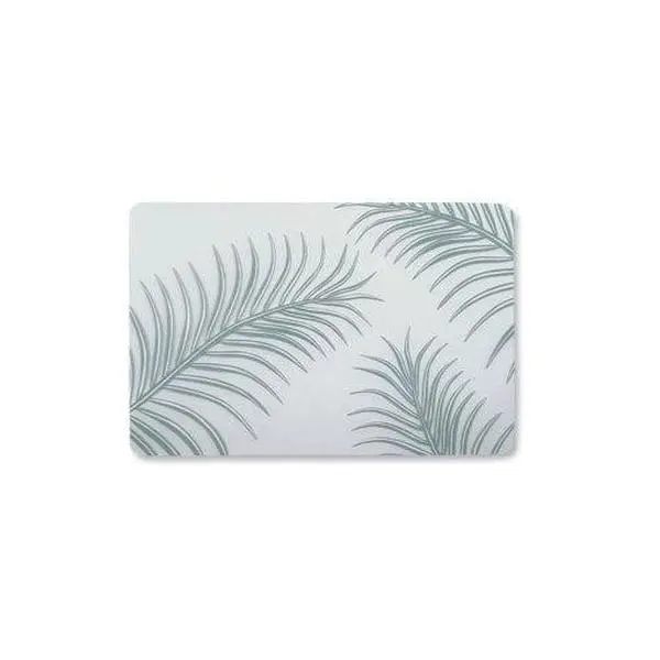 Translucent “Palm Leaves Sage” Placemat
