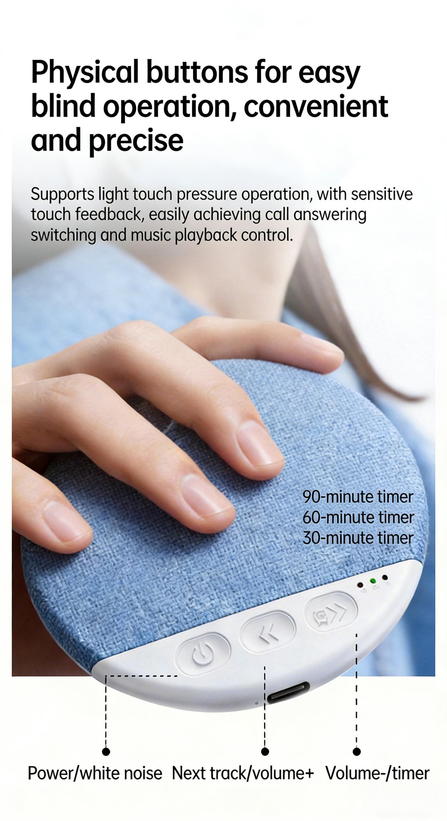 2026 New Sleep Pillow Speaker, Multifunctional Speaker, Wireless Speaker Subwoofer, Noise Timer Function, Stereo Bass Sleeping Earphones