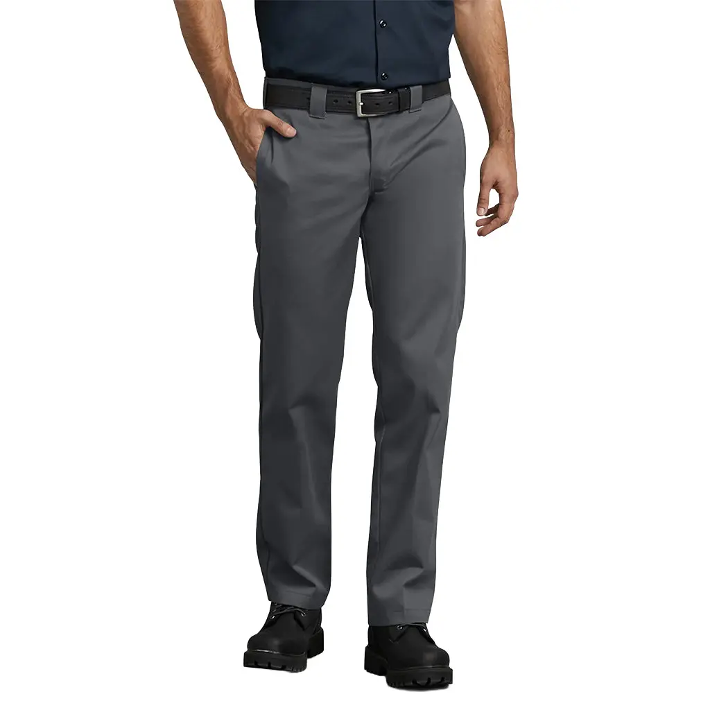Dickies Men's 873 Slim Straight Work Pants in Plain Cotton Twill, Stain & Wrinkle-Resistant Business Casual Trousers
