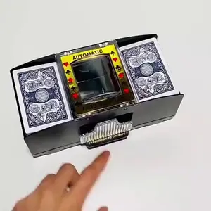 Automatic Card Shuffler Machine, Abs Material, Battery Powered, Compact Design with Clear Display, Card Slots, Ideal for Poker Games