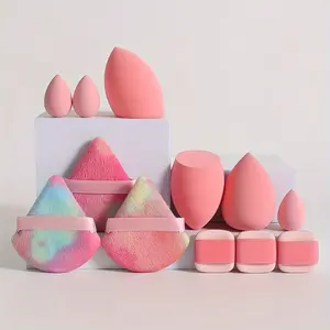 tiktokshopblackfriday 12-piece Multifunctional Makeup Sponge Set, Includes 3 Loose Powder Puffs, 3 Mini Puffs, 3 Beauty Sponges, and 3 Small Beauty Sponges. Suitable for All Fair Skin Tones