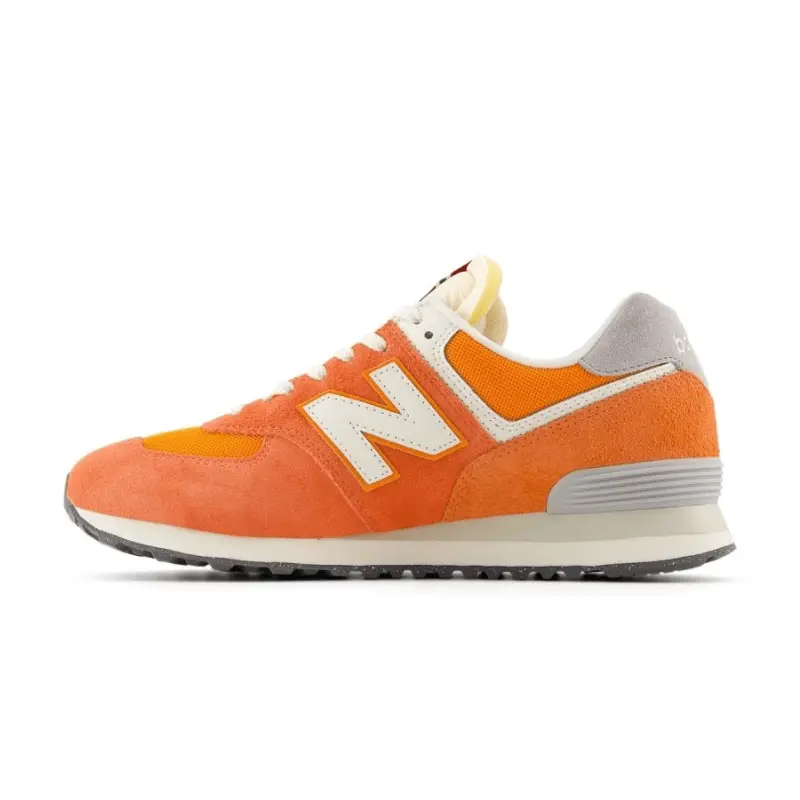 Men's Low-Top Sneakers, 574-Style Athletic Footwear in "Gulf Red" Orange, Versatile Casual Sports Shoes for Training, Sneaker, Walking Shoes, Male, Classic Sneaker