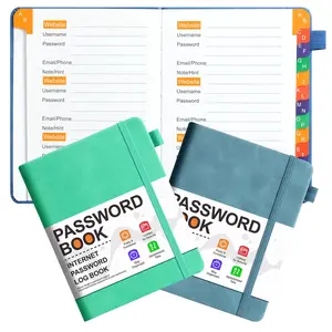 Portable Password Book, 1 Count Mini Password Notebook, Password Logbook with Index Tab & Bookmark Label, Writing Stationery, Office Stationery & Supplies