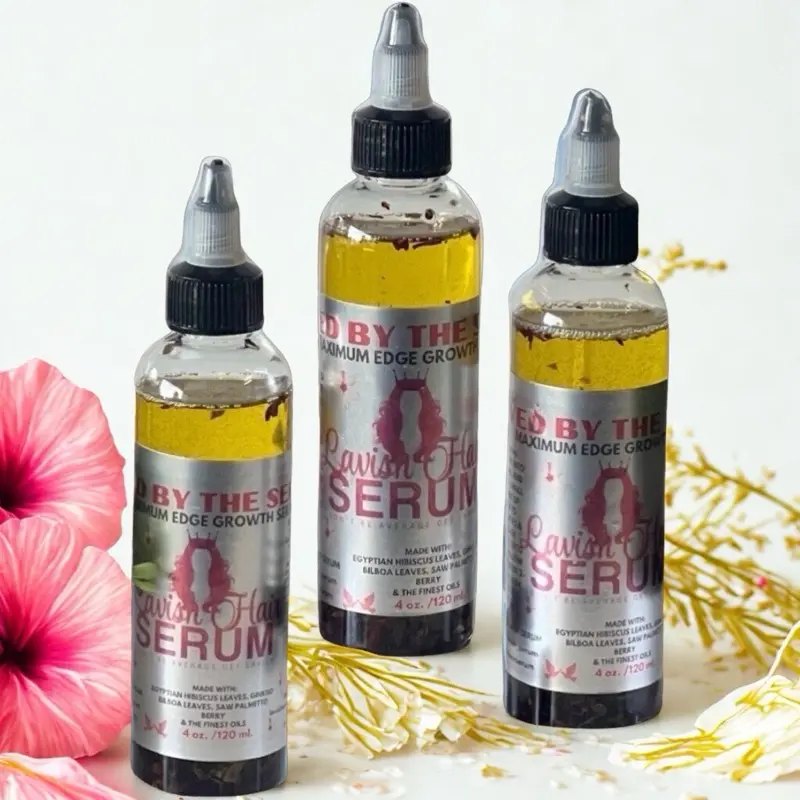 Edge Growth Hair Serum with Hibiscus & Saw Palmetto, Nourishing Vegan Haircare Treatment for All Hair Types, Alcohol & Sulfate-Free, 120 ml, Gentle, Wavy, Textured, Non Toxic, Adults