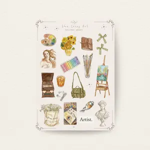 She Loves Art Sticker Sheet