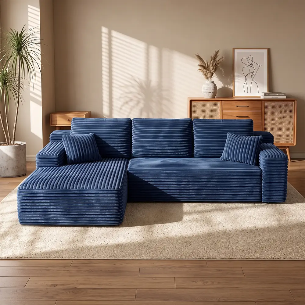 96in‑Blue Left Chaise