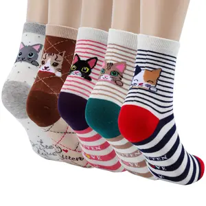 5 Pairs Women's Cat Socks Cat Gifts Cute Animal Socks Dog Owl Gifts for Women