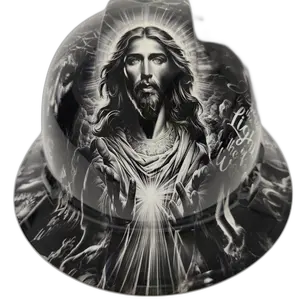 Divine Light Spiritual Art - Custom Hydro Dipped Full Brim Hard Hat