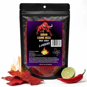 Tizon Lumbre Carne Seca - Spicy Fuego Beef Jerky Snack, Premium Mexican-Style Dried Beef, 2oz Resealable Pouch, No Added Hormones