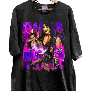 Rhea Ripley Vintage Shirt, Retro 90s Rhea Ripley Gift Cotton T-Shirt