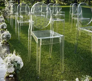 Techni Home Sta ckable Acrylic Ghost Event Cha irs - Set of 4