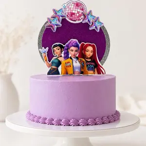 BUNDLE k pop 1 cake topper + 12 cup cake toppers