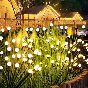 Solar Powered LED Firefly Lawn Lights, Garden Decorative Light, Waterproof Durable Outdoor Garden Decorations, Perfect for Gardens & Festive Occasions