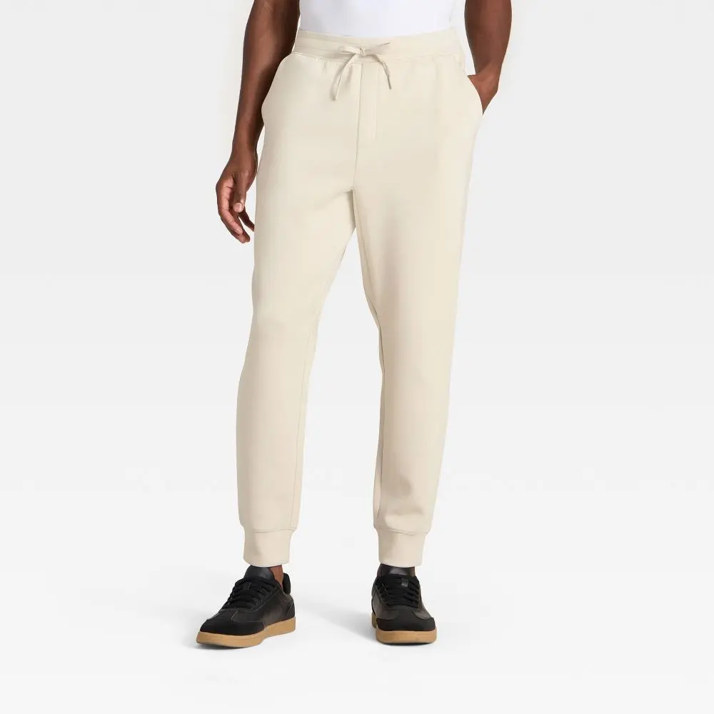 Men's Sleek Spacer Elastic Waist Stretchable Sports Jogger Pants - All In Motion, Outdoor Jogging Style, Elastic Waist Joggers