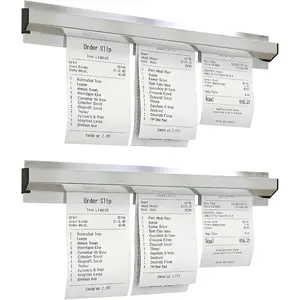 2 Pack 12 Inch Restaurant Ticket Holder Receipt Holder for Kitchen Office Wall Refrigerator Home Pub Bar Cafe Silver 2Pcs