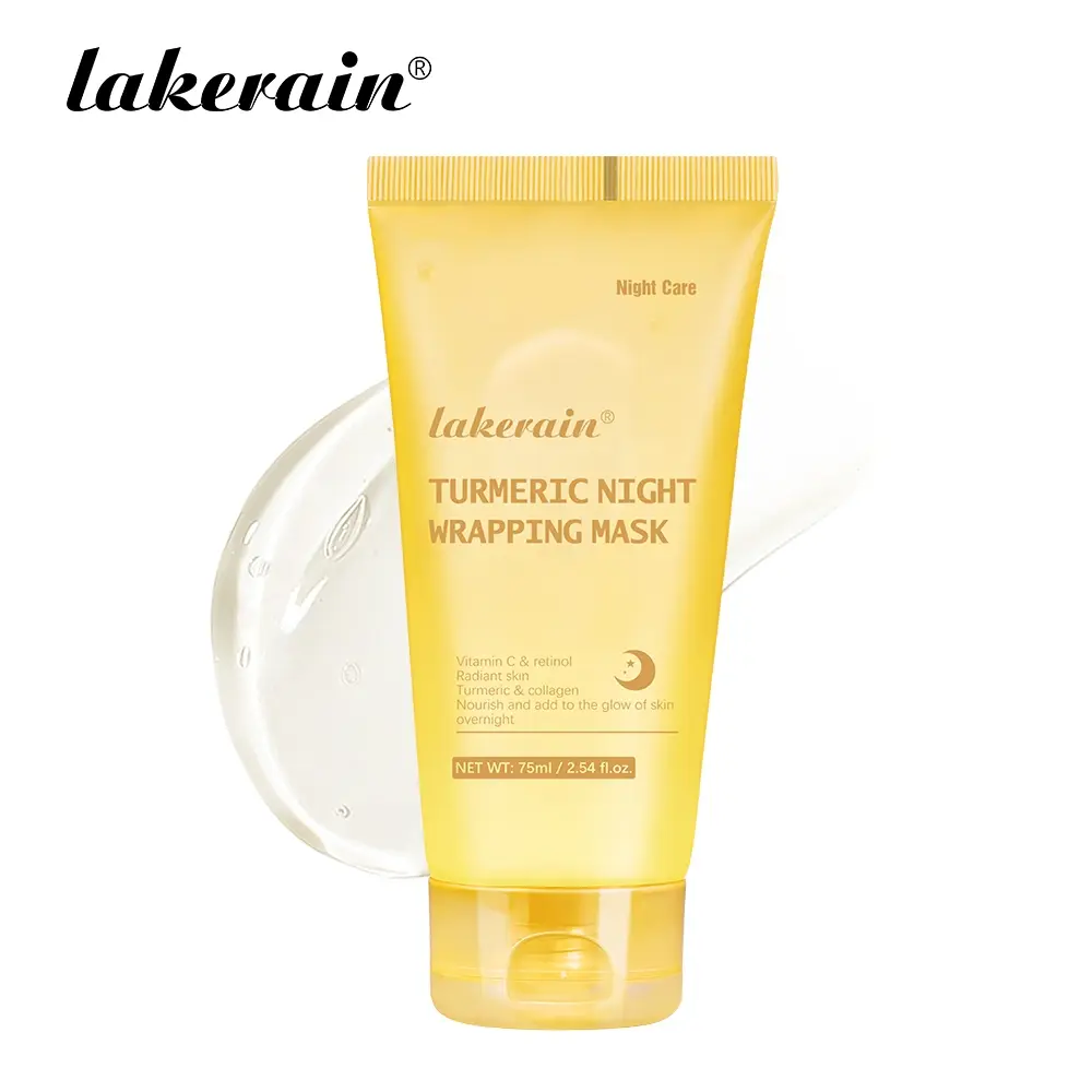 2 Counts Turmeric Collagen Overnight Mask – Hydrating, Moisturizing & Firming Peel-Off Mask with Curcumin, Retinol & Collagen, Boost for All Skin Types, Sleeping Facial Treatment