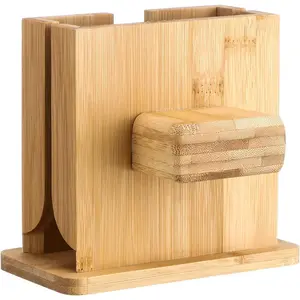 Bamboo Bagel Slicer Holder for Small and Large Bagels Bagel with Handle and Anti-slip Feet