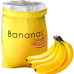 Reusable Food Storage Bags, Banana & Lettuce Tomato Container, Large Capacity, Dual-Layer Stitched, Food-Grade Nylon Material