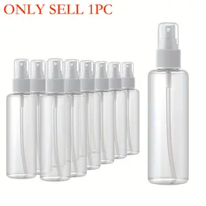 50ML Empty Clear Spray Bottle, 1 Count Spray Bottle for Cleaning Solutions, Essential Oils, Multifunctional Storage Bottle, Refillable Bottle for Home & Travel, Tin