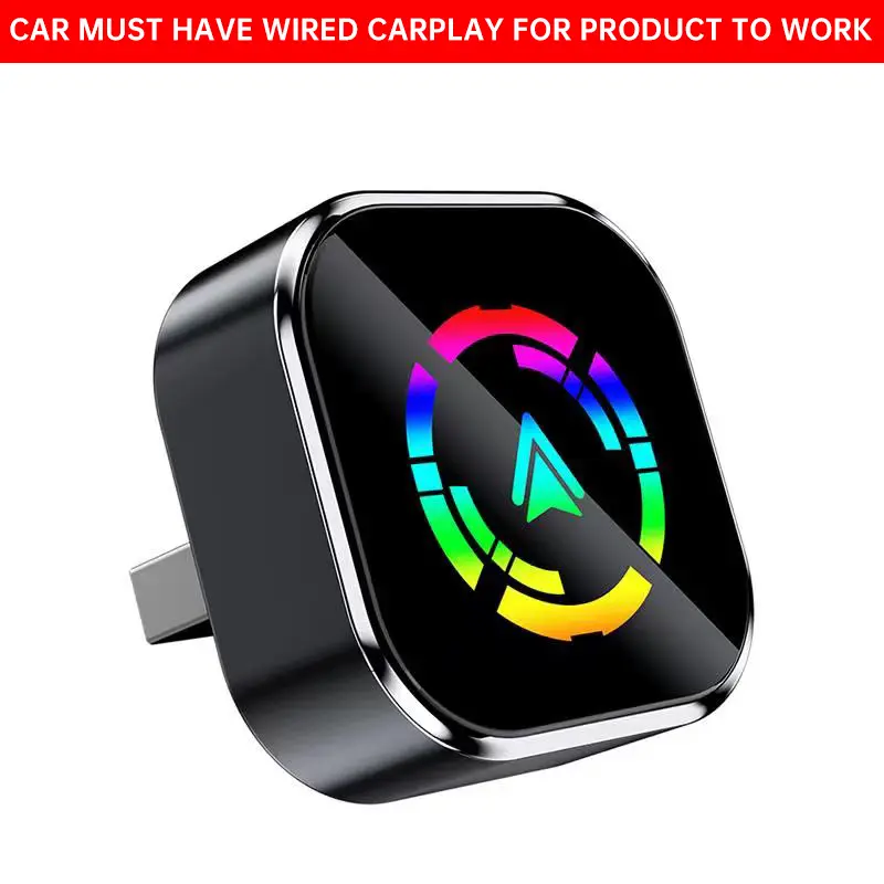 2026 Wireless CarPlay Adapter - Only compatible with vehicles already equipped with factory CarPlay, quick connection| Supports hands-free calling on iPhones and Android phones