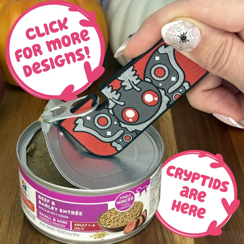 Tab Buddy XL Designs - Food can tab opener magnet keychain help for long nails, sore hands, arthritis