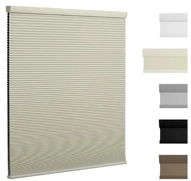 Cordless Blackout Cellular Shades, Pull-Down Honeycomb Blinds with Thermal Insulation, Blackout Covers for Windows (Beige)