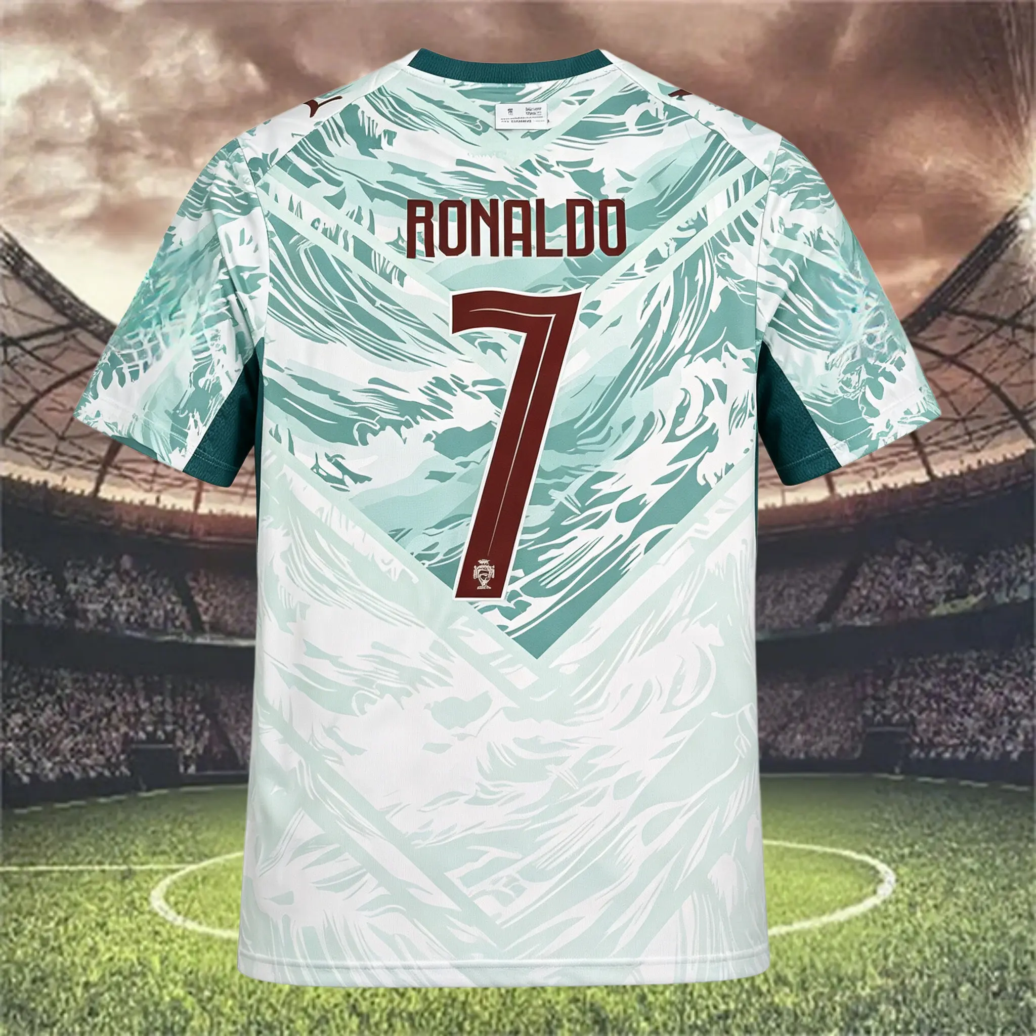 2026 Portugal Green 7# Ronaldo Short Sleeve Soccer Jersey
