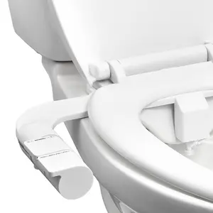 Bidet Attachment for Toilet, Self-Cleaning Bidet Toilet Seat Attachment - Dual Retractable Nozzles, Adjustable Water Pressure, Easily Installed Cold Water Sprayer for Rear Feminine Wash, White