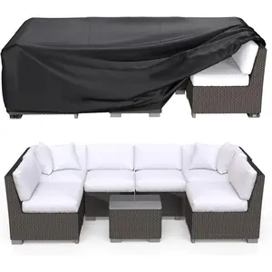Heavy Duty Waterproof Patio Outdoor Furniture Cover for Sectional Sofa Table and Chair Set 108" L × 82" W × 28" H