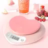 Heart-Shaped Kitchen Electronic Food Weight Scale, 1 Count Digital Kitchen Scale, 1 g–5 kg Food Measuring Tool, Portable Measuring Tool for Baking, Baked Goods, Food and Coffee