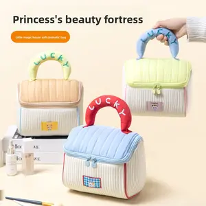 Fun House Storage Bag Portable House Makeup Bag Thickened Large Capacity Toiletry Bag Soft Handheld Storage Christmas Gift