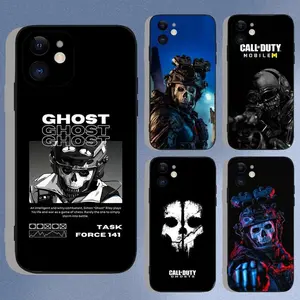 Call Of Duty Ghost Phone Cases For iPhone 17 16 15 14 13 12 11 Pro Max Plus Silicone Black Funda Cover Shell